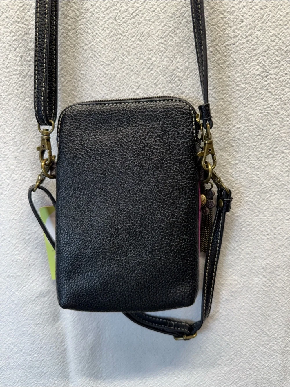 Bohemian Chala Purple Crossbody with Embellished Paisley Accent 2 Straps NWT Mod